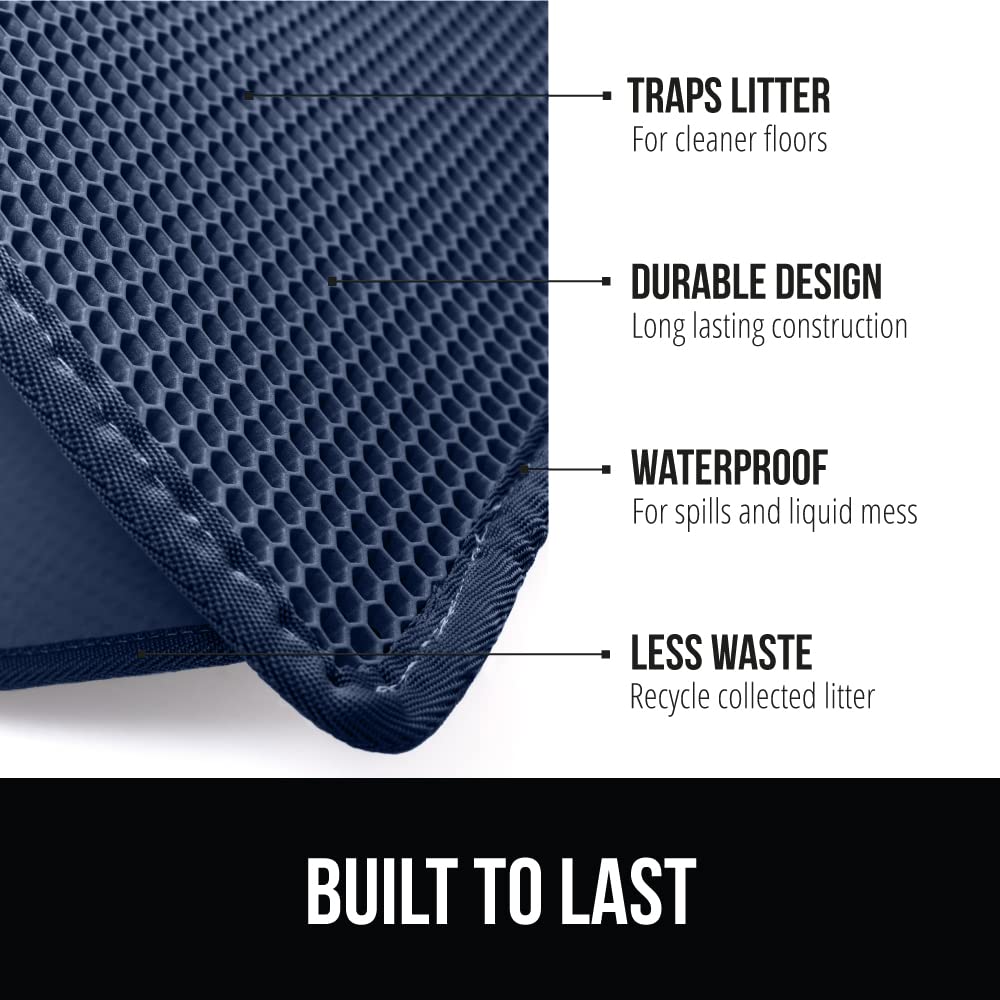 Gorilla Grip Honeycomb Cat Litter Mat 35X24, Two Layer Trapping Waste Mats, Soft On Paws, Indoor Box Supplies And Essentials, Fe